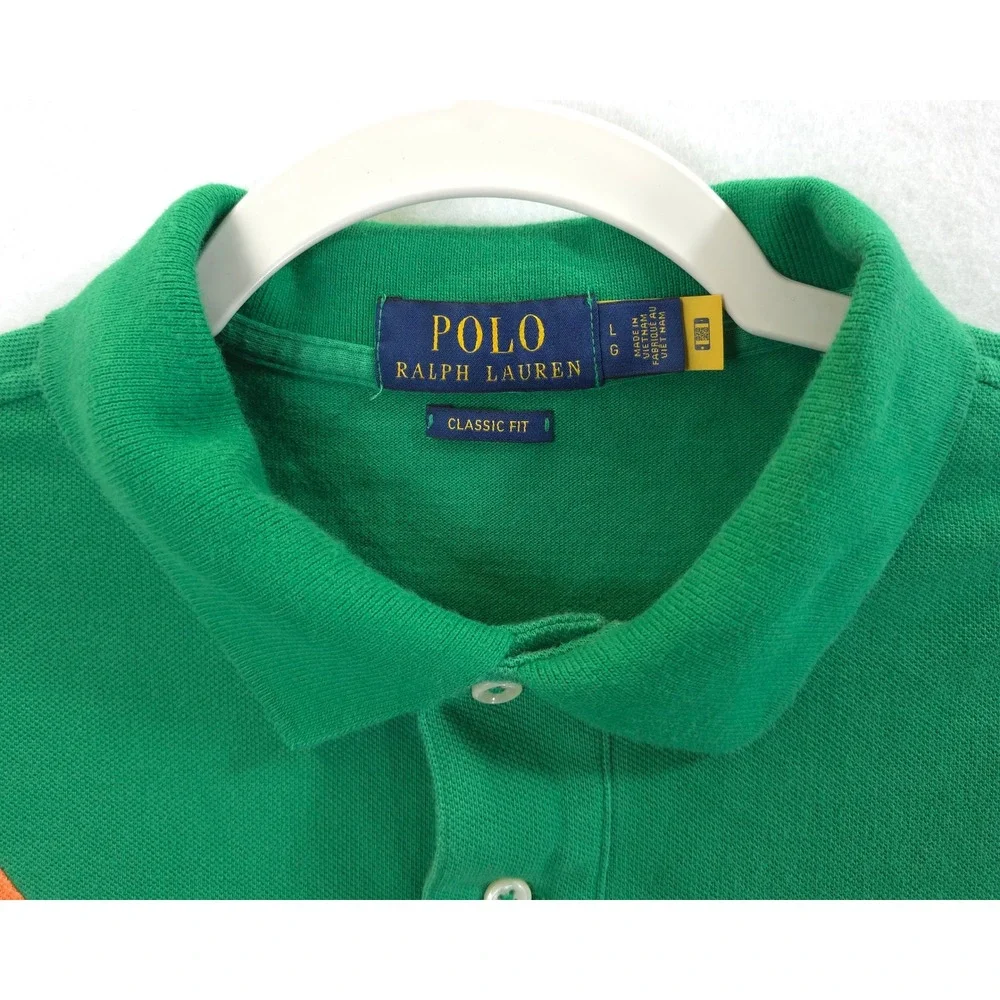 Polo Ralph Lauren Big Pony Sash Polo Green Men L Preppy Sporty Rugby Golf